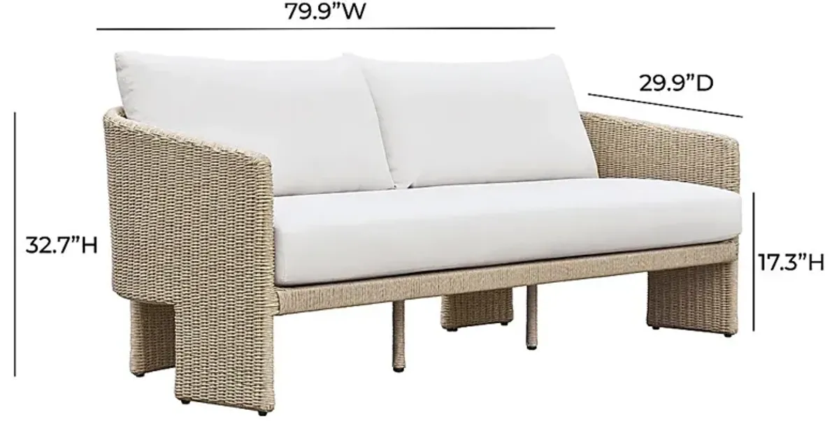 Outdoor Bresnahan Cream Sofa