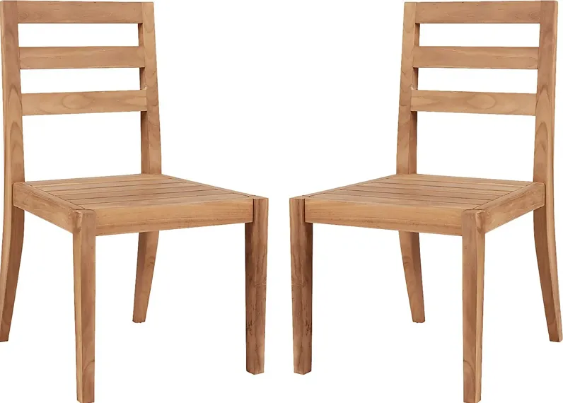 Outdoor Bacheller I Natural Dining Chair, Set of 2