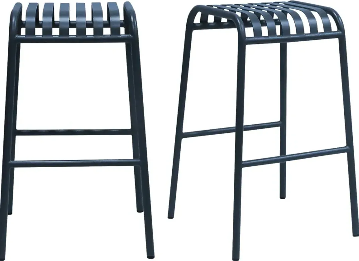 Outdoor Ischia Blue Barstool