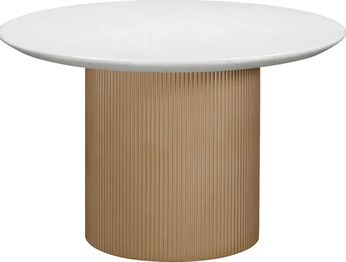 Outdoor Glyndora White Dining Table