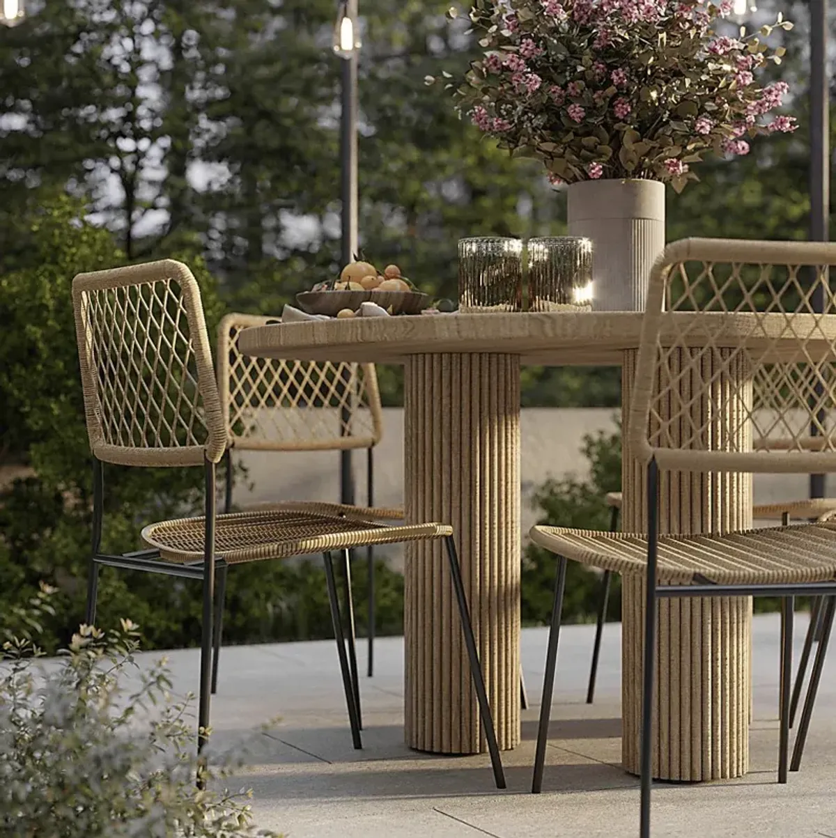 Outdoor Lawonna Natural Dining Table