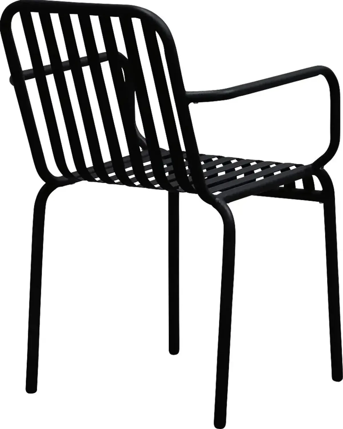 Outdoor Ischia II Black Arm Chair, Set of 2