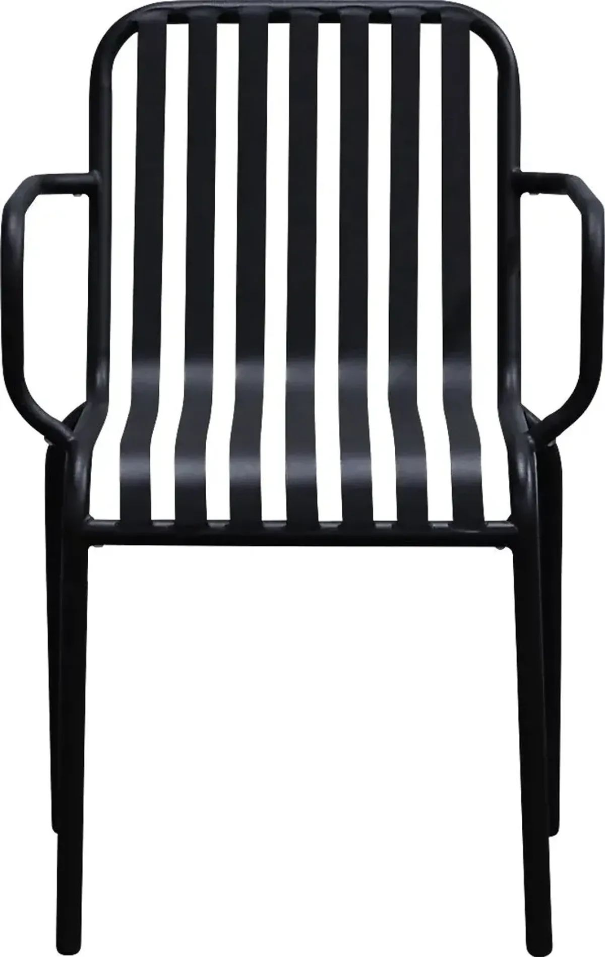 Outdoor Ischia II Black Arm Chair, Set of 2