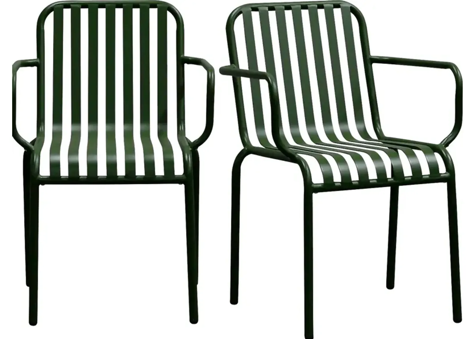 Outdoor Ischia II Green Arm Chair, Set of 2