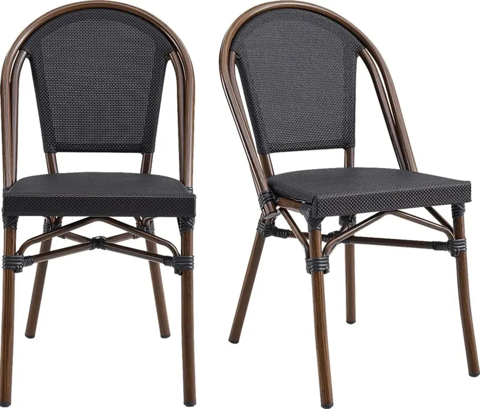 Outdoor Villepigue Black Dining Chair, Set of 2