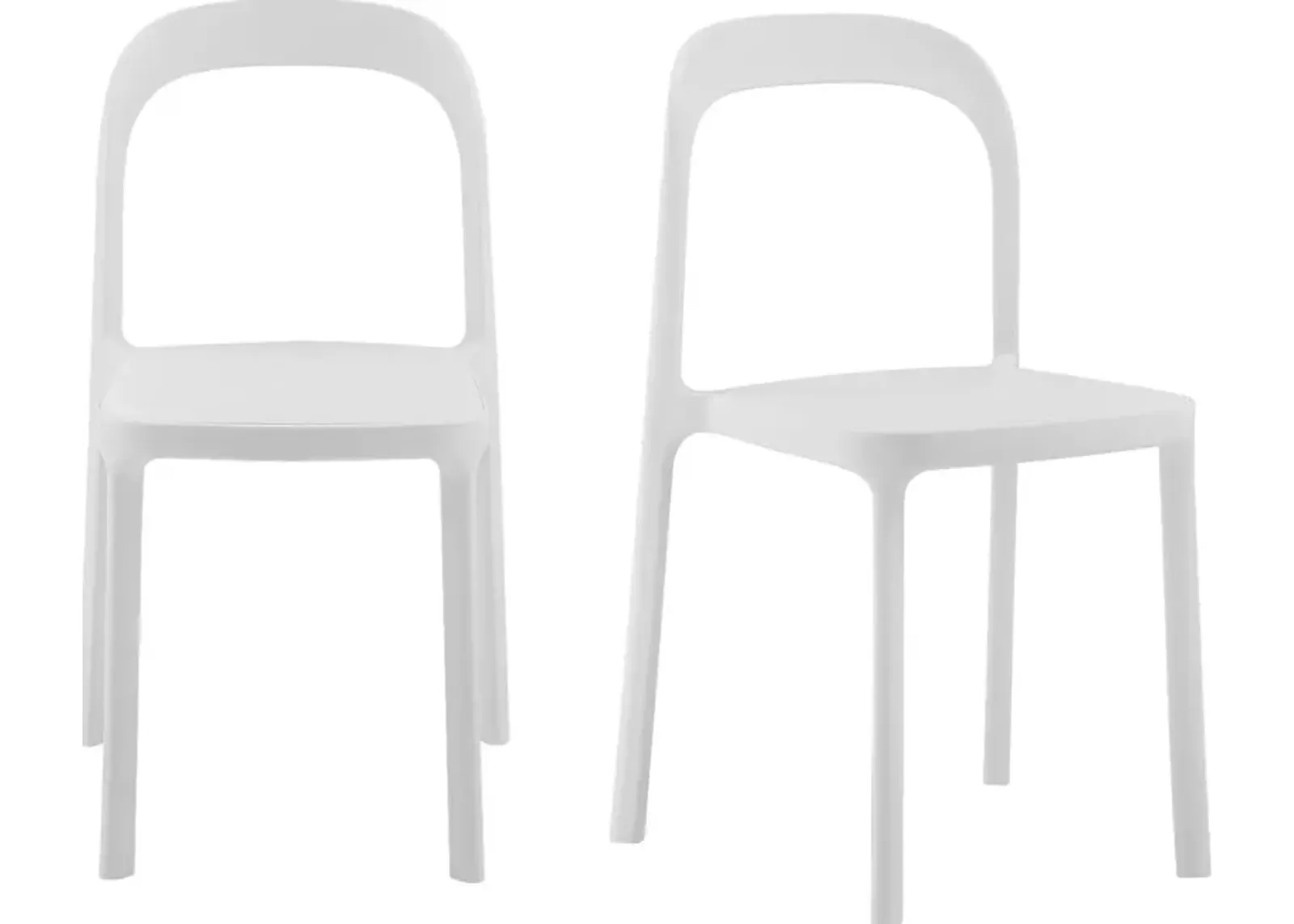 Outdoor Alether White Dining Chair, Set of 2