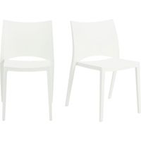 Outdoor Amyamanda White Dining Chair, Set of 2