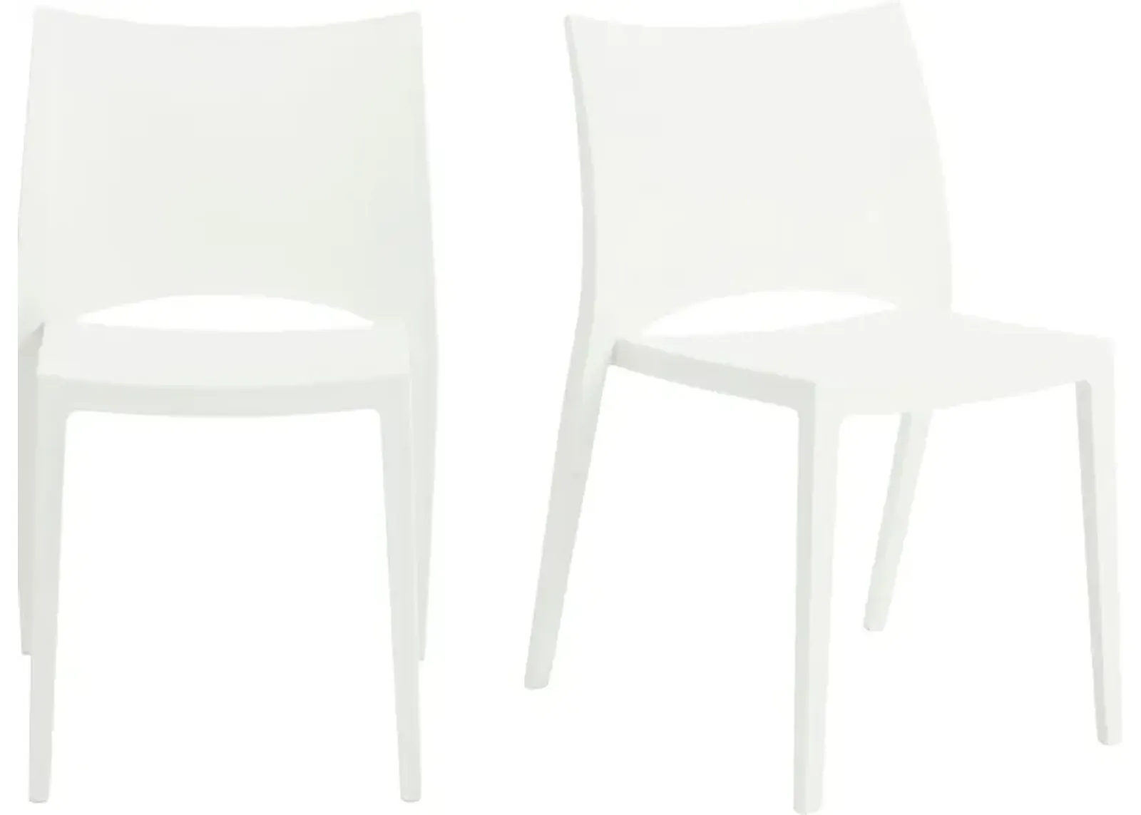 Outdoor Amyamanda White Dining Chair, Set of 2