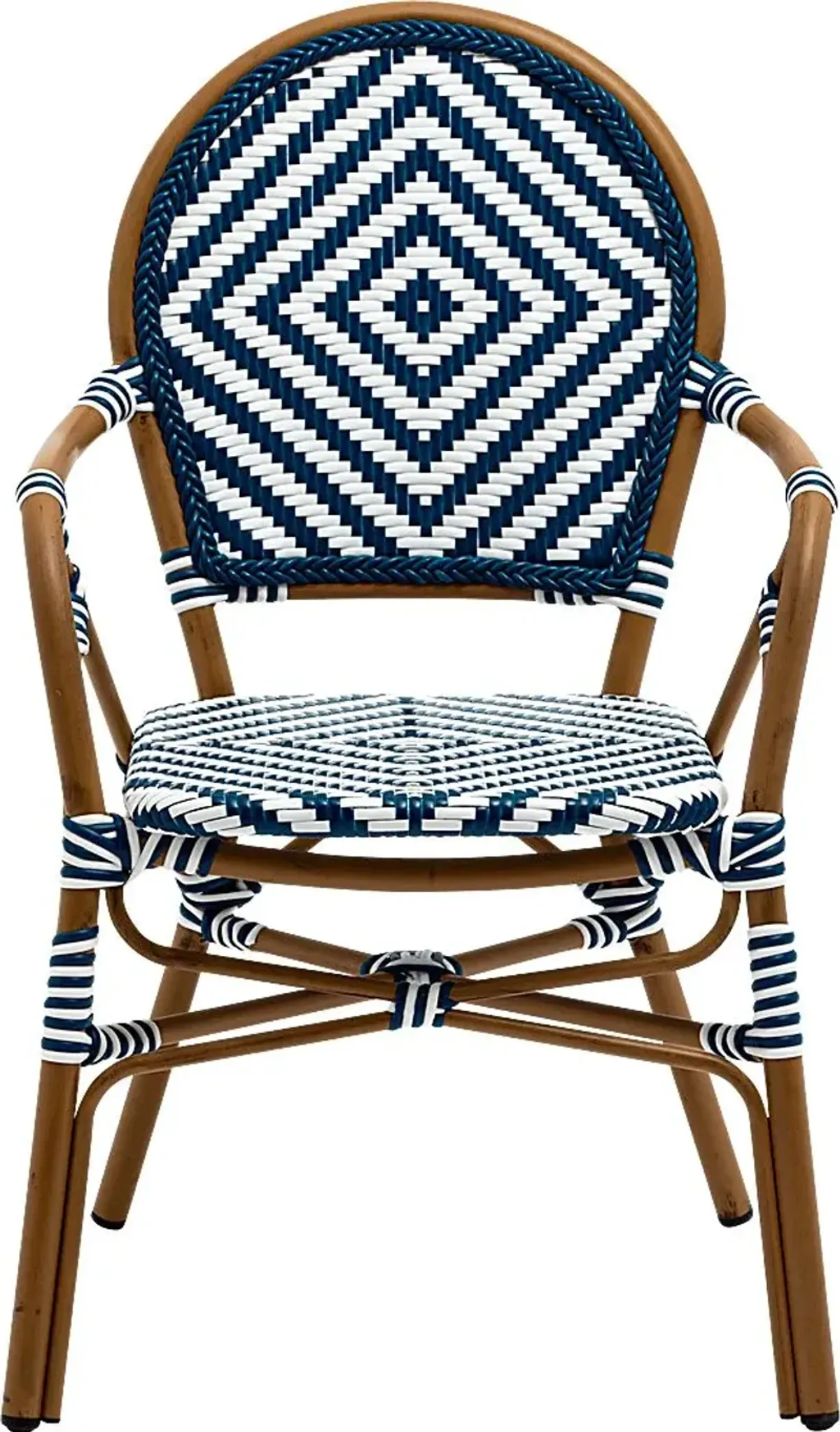 Outdoor Carriageton Blue Arm Chair, Set of 2