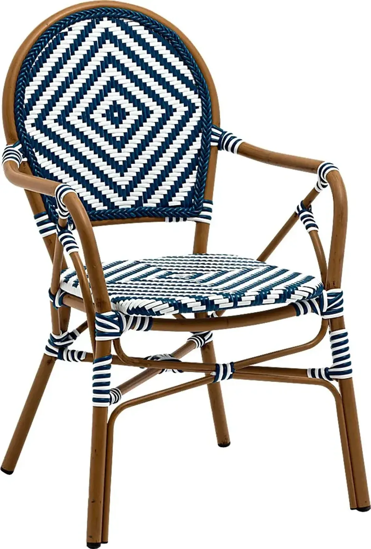 Outdoor Carriageton Blue Arm Chair, Set of 2