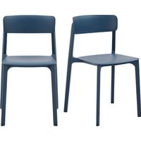 Outdoor Hartzog Blue Dining Chair, Set of 2