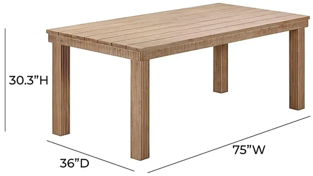 Outdoor Sodhi Brown 75 in. Dining Table