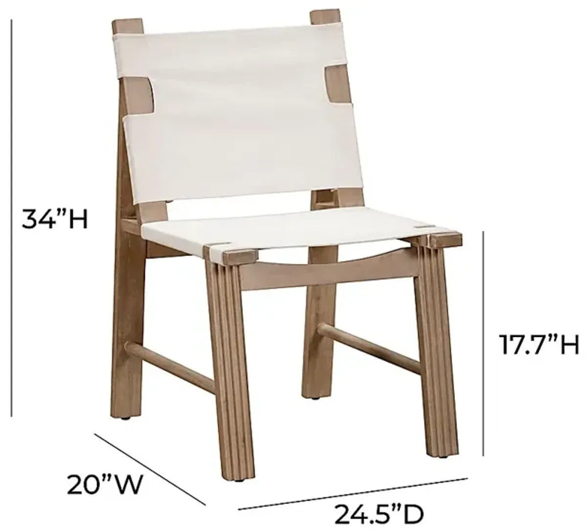 Outdoor Sodhi Cream Dining Chair, Set of 2