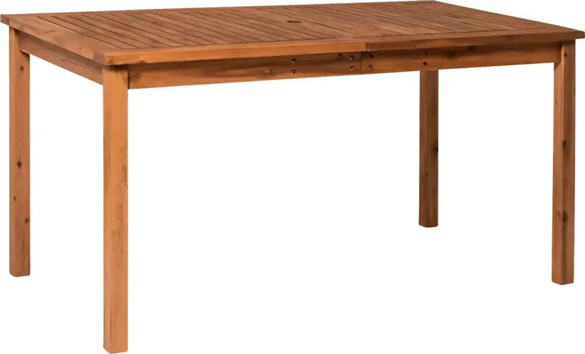 Skillman Brown Outdoor Dining Table