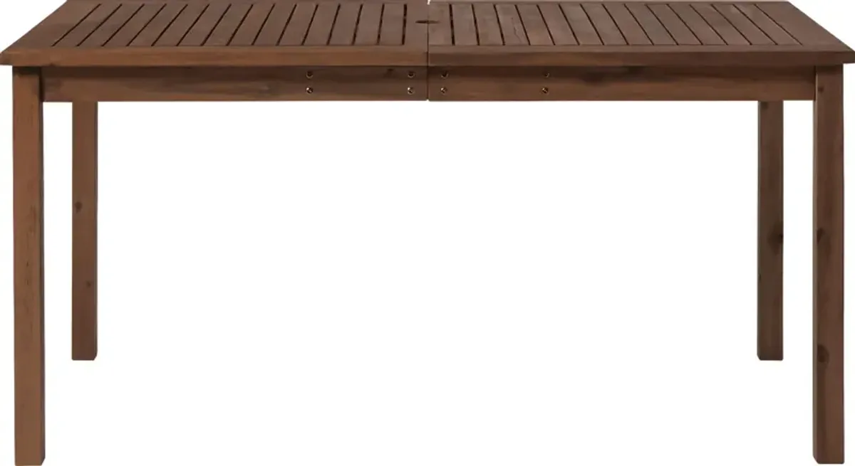 Skillman Dark Brown Outdoor Dining Table