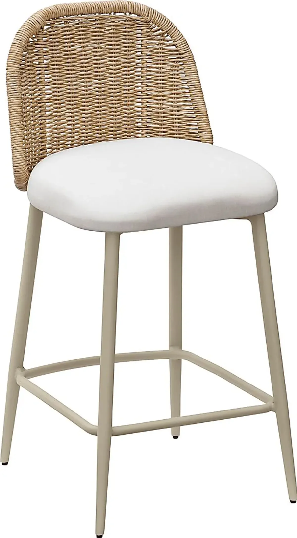 Outdoor Bresnahan Cream Counter Stool