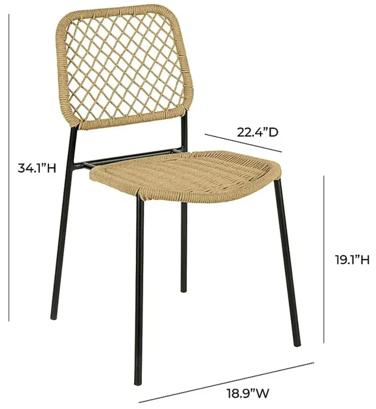 Outdoor Aquetong Brown Dining Chair