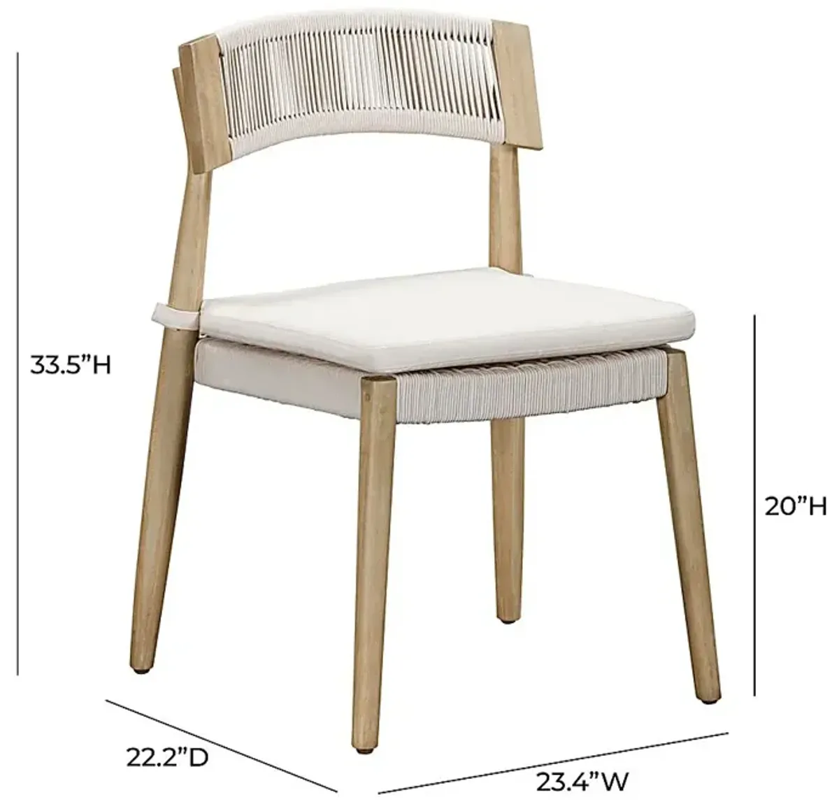 Outdoor Grampion Cream Dining Chair, Set of 2