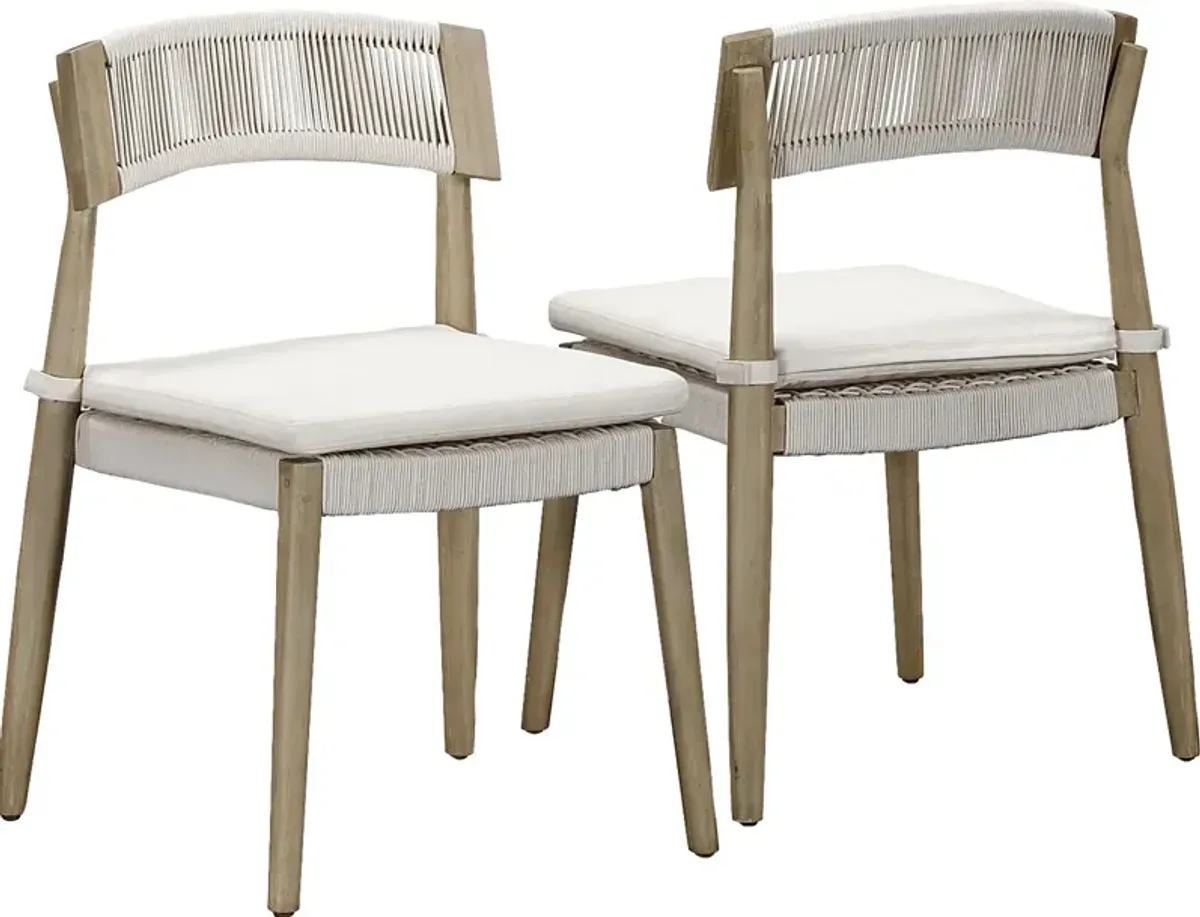 Outdoor Grampion Cream Dining Chair, Set of 2