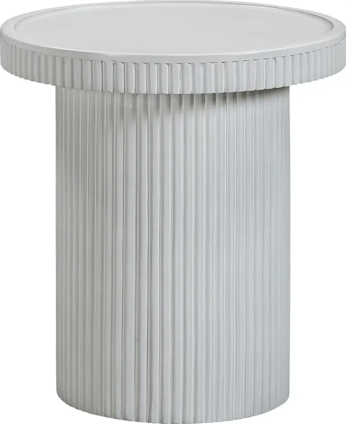 Outdoor Bowater White End Table
