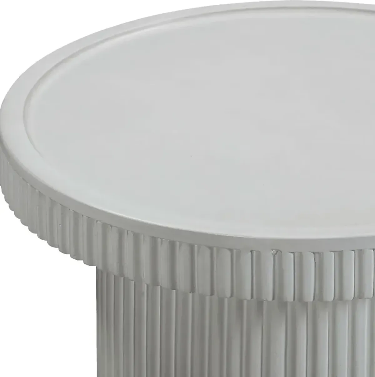 Outdoor Bowater White End Table