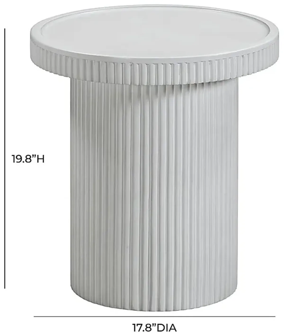 Outdoor Bowater White End Table