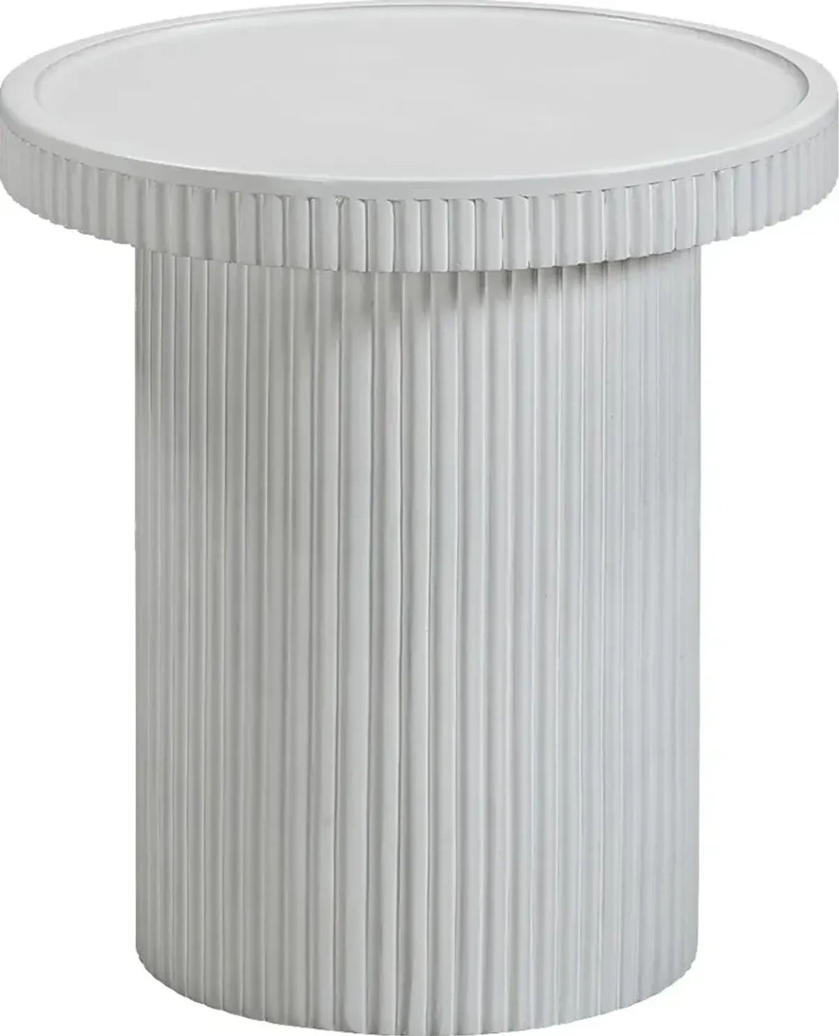 Outdoor Bowater White End Table