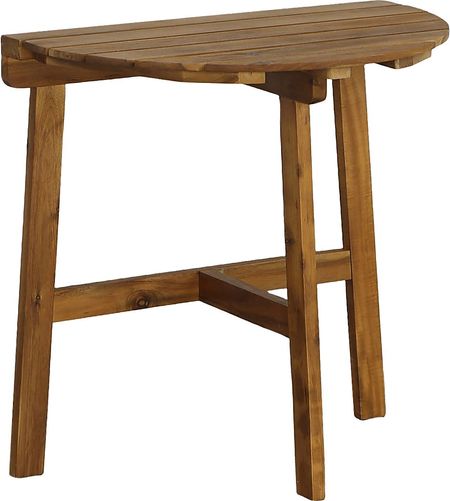 Outdoor Burgee Brown End Table