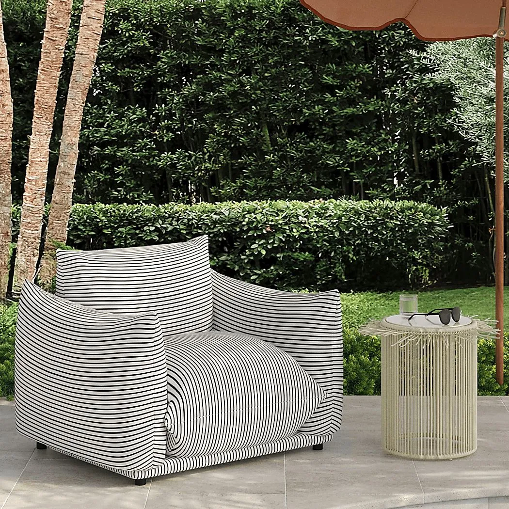 Outdoor Krouse Cream End Table