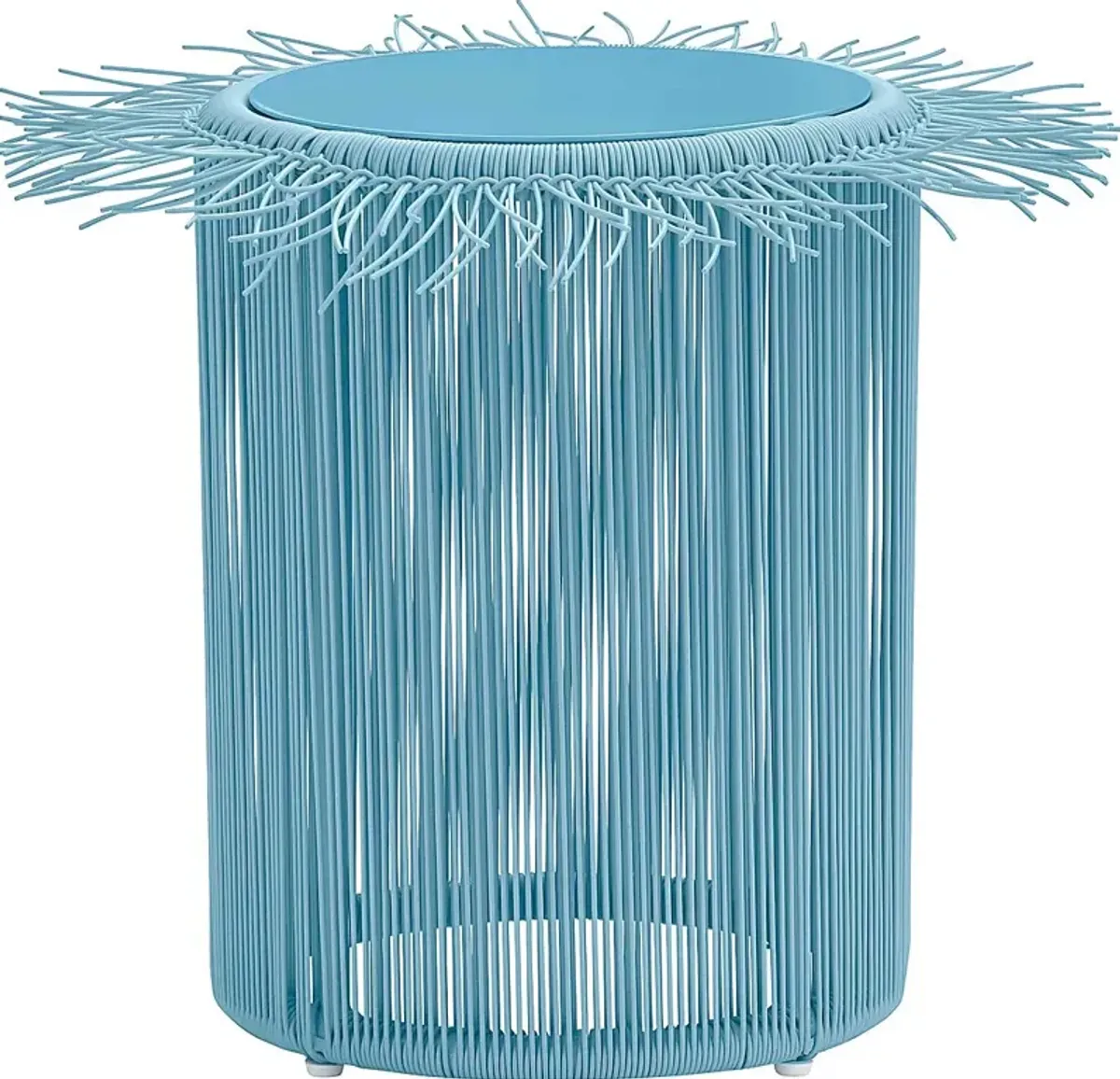 Outdoor Krouse Blue End Table