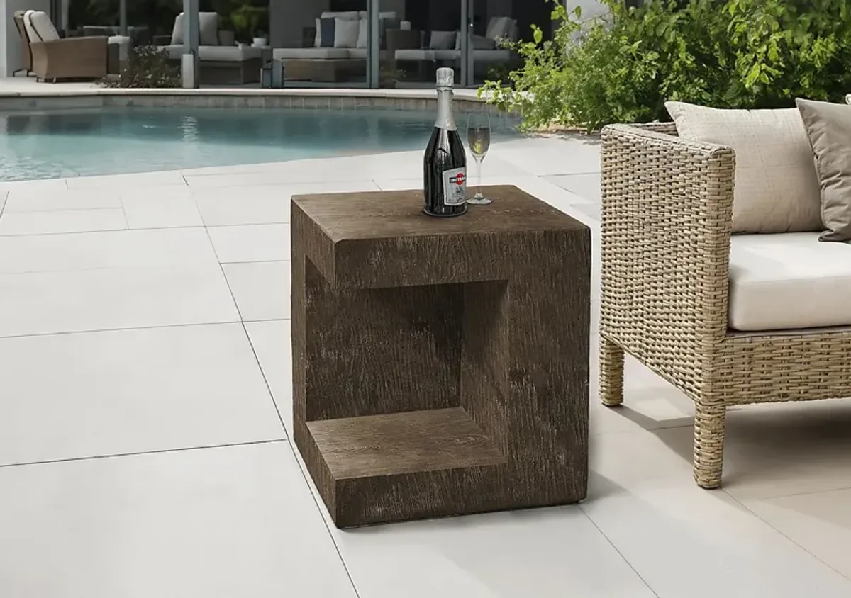 Outdoor Spheremart Brown End Table