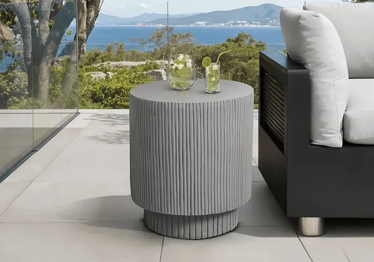 Outdoor Tucany Gray End Table