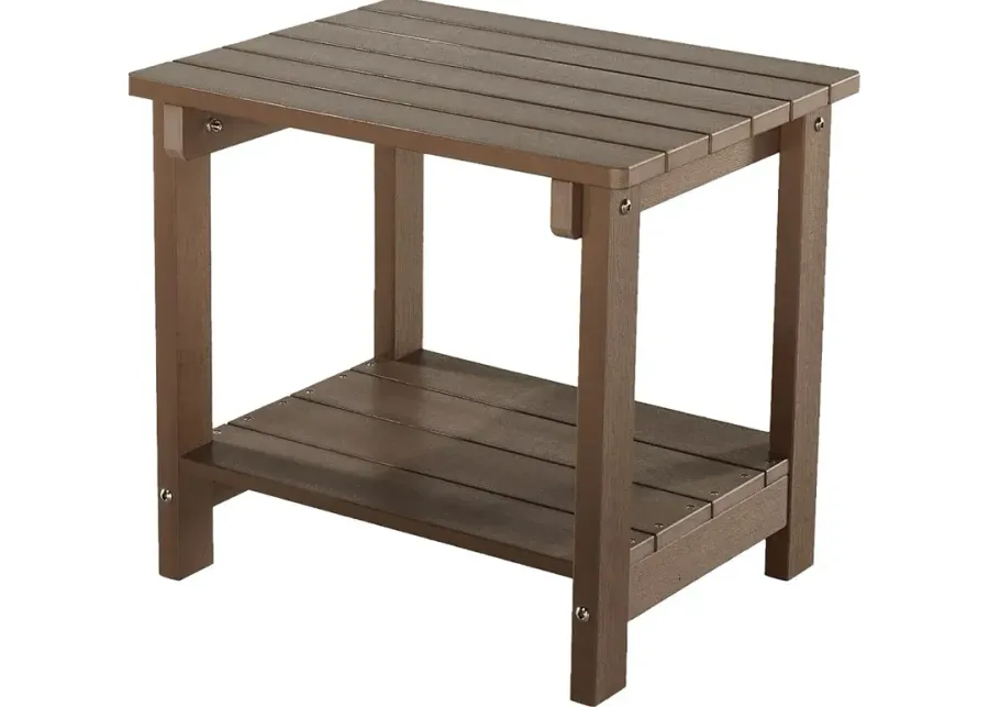 Outdoor Birchmount Brown End Table