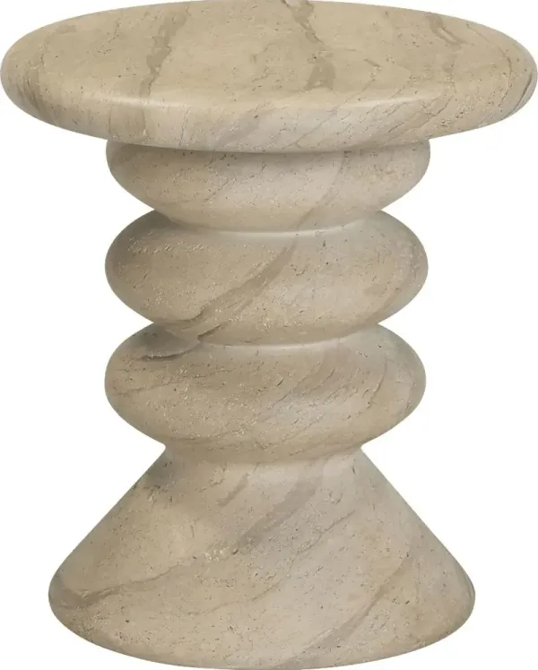 Aurabridge Outdoor Tan Side Table