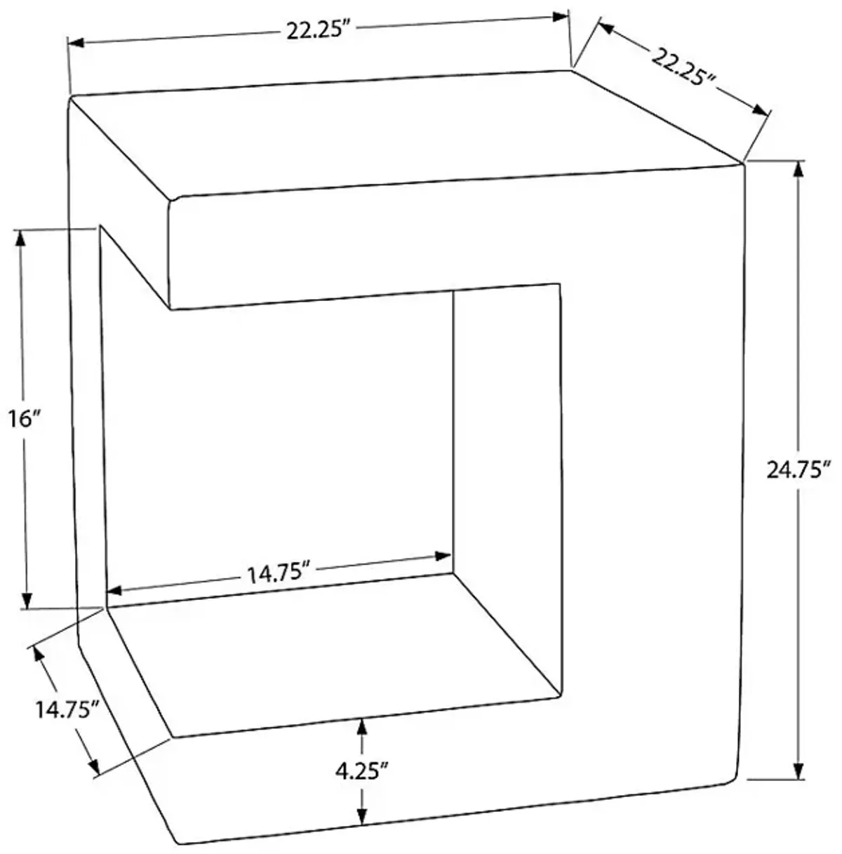 Outdoor Spheremart White End Table