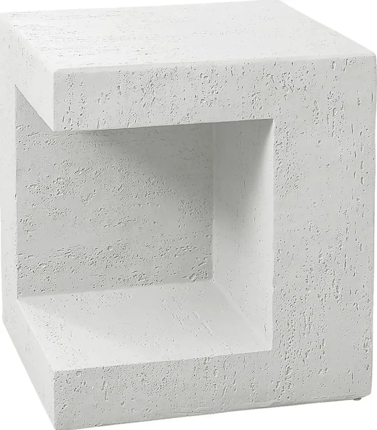 Outdoor Spheremart White End Table