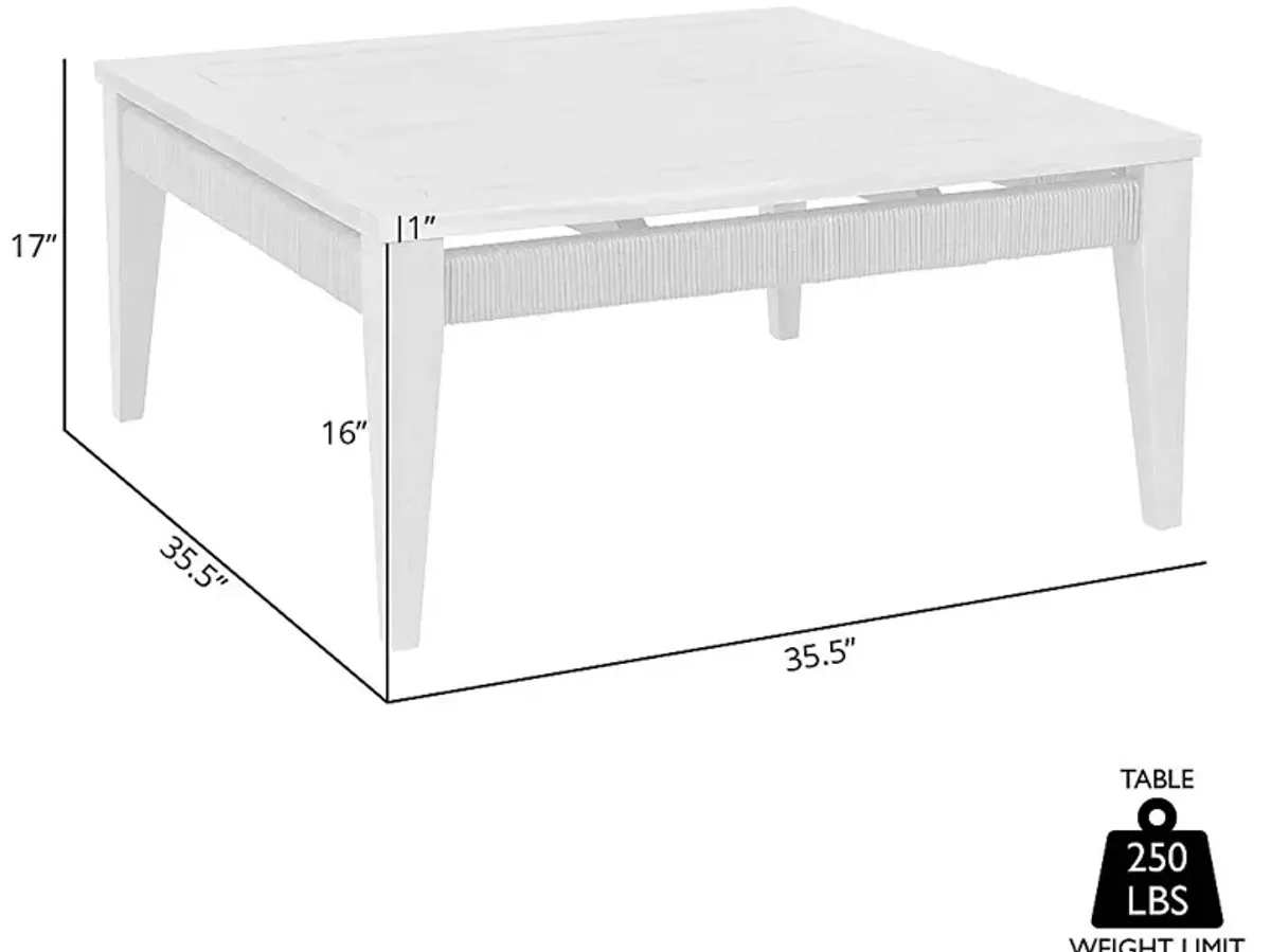 Outdoor Plymilem Brown Cocktail Table