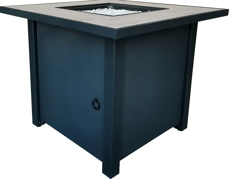 Outdoor Canney Black Gas Fire Pit