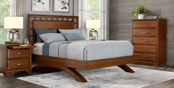 Small Spaces Belcourt Cherry 5 Pc King Lattice Arch Bedroom