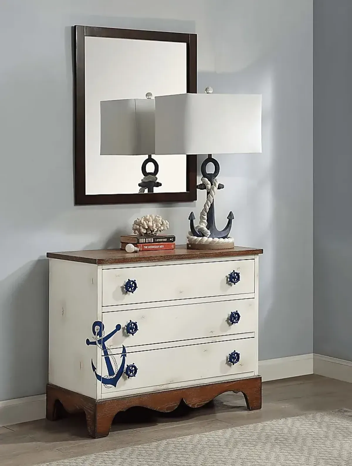 Anchor Landing Blue Lamp