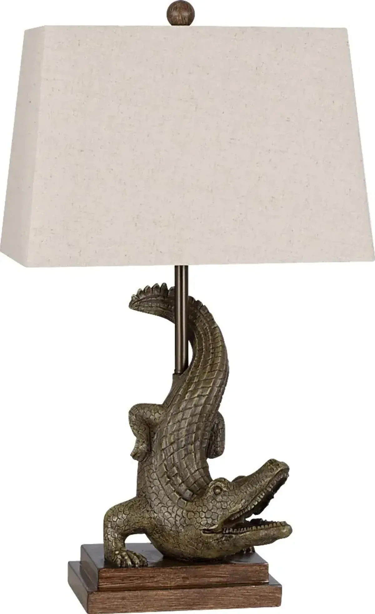 Geary Oaks Green Lamp