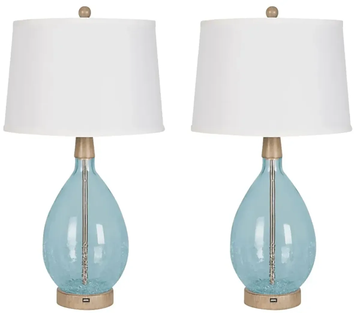 Harlan Moor Blue Lamp, Set of 2