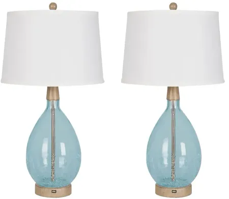 Harlan Moor Blue Lamp, Set of 2