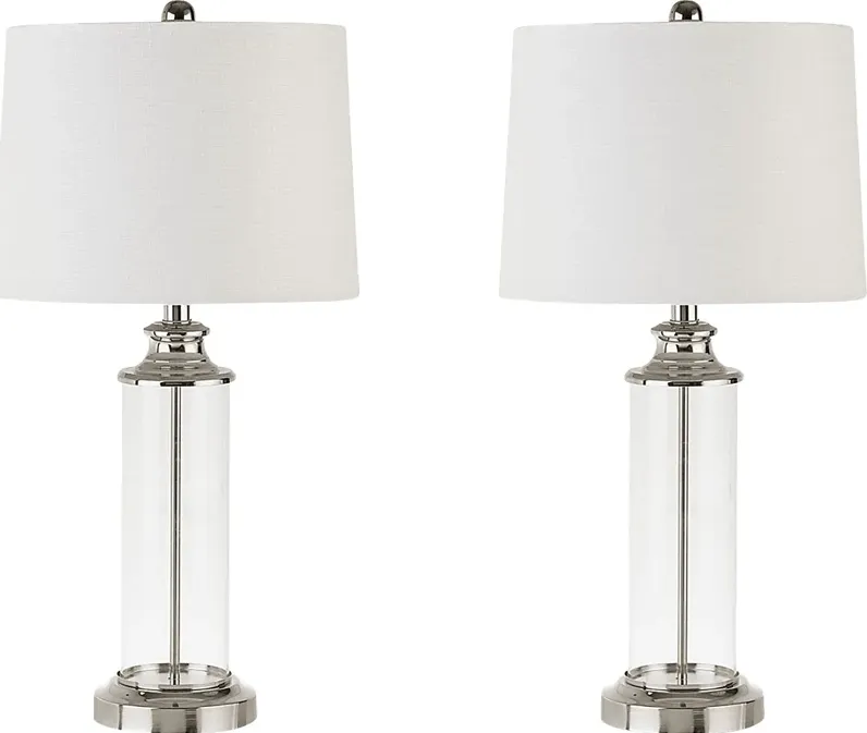 Ramada Point Silver Lamp, Set of 2