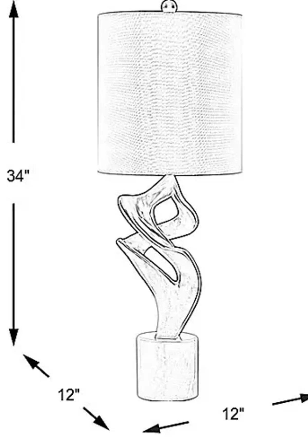 Laight Hollow Silver Lamp