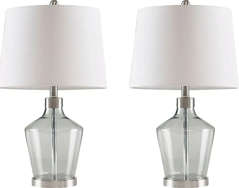 Basile Bend Gray Lamp, Set of 2