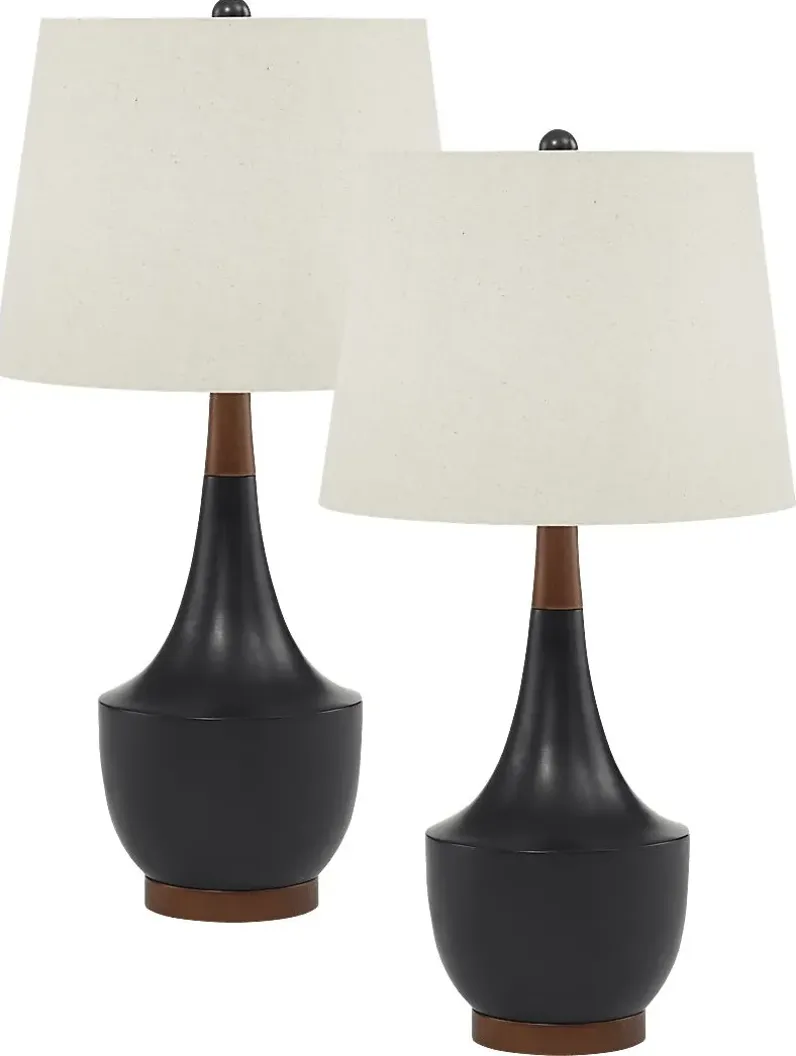 Weikel Boulevard Black Table Lamps, Set of 2