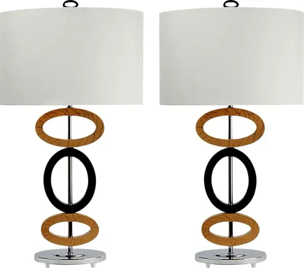 Brescia Road Brown Table Lamps, Set of 2