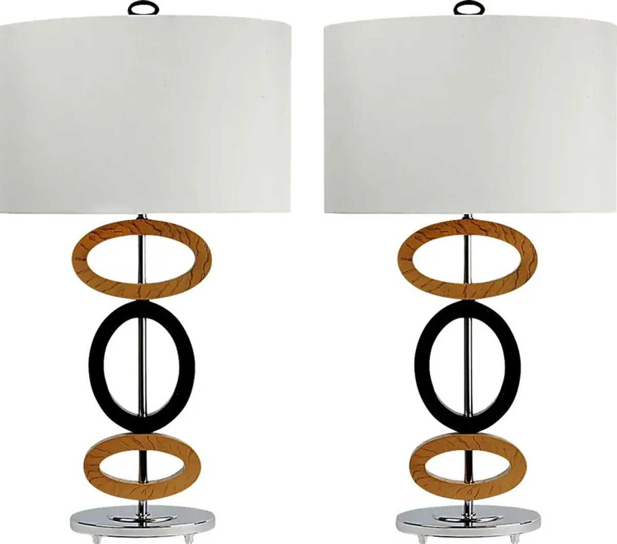 Brescia Road Brown Lamp, Set of 2