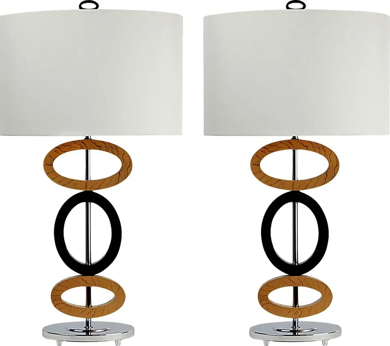 Brescia Road Brown Lamp, Set of 2